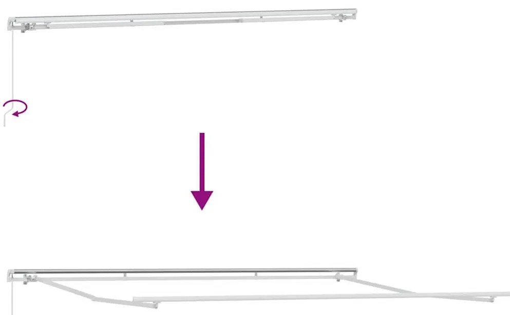 Napernyő Fehér 4 × 3 m Fém