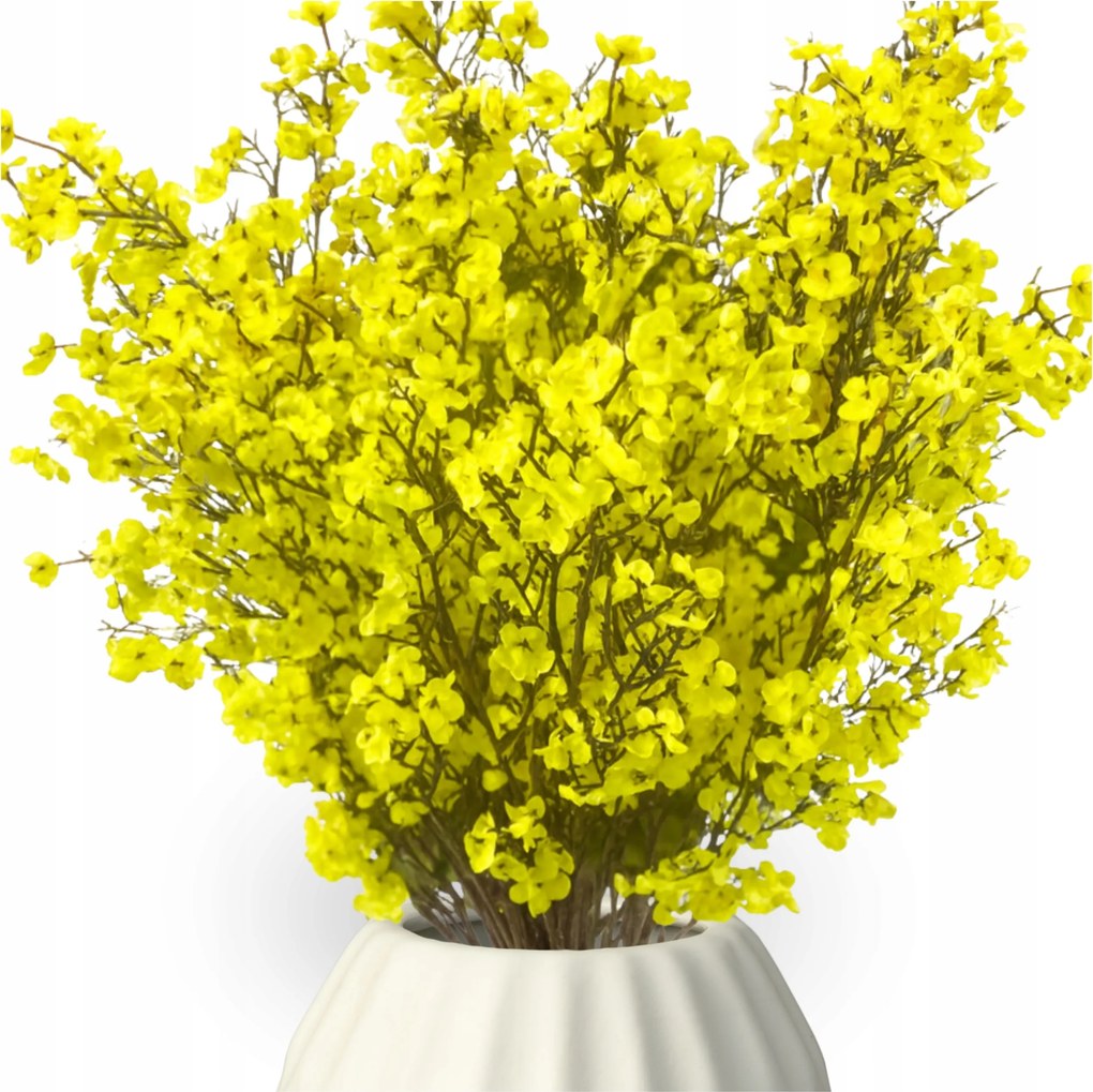 Nagy Csokor Mű Cseresznyevirágok Élő Levelek Gallyak Dekoratív Váza