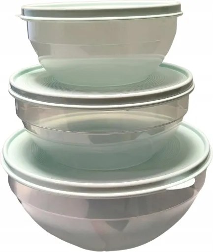 Mtm Ételtároló doboz kerek 3 db-os szett 0,9/1,5/2,5 l Menta