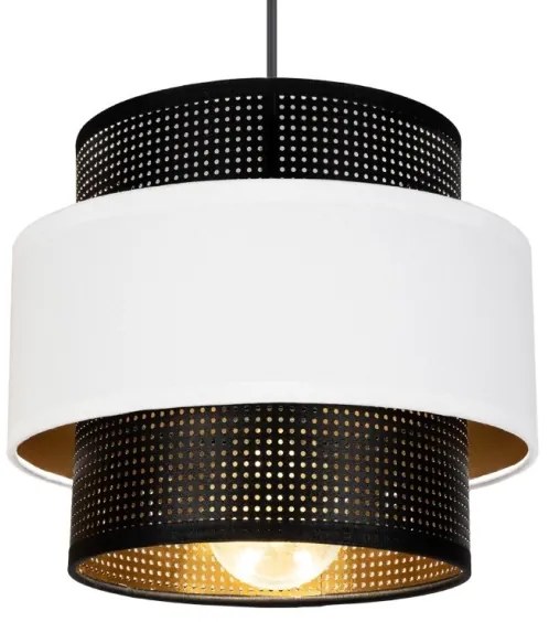 Csillár zsinóron NESS 3xE27/60W/230V pók fekete/fehér