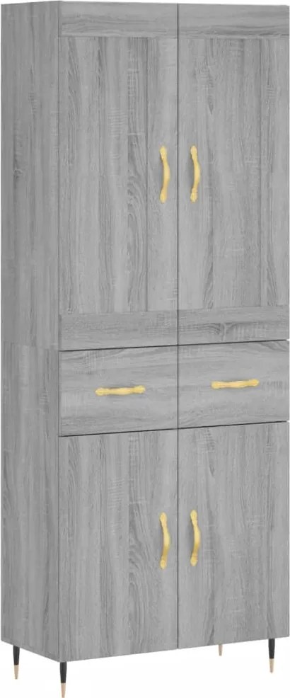 vidaXL szürke sonoma szerelt fa magasszekrény 69,5 x 34 x 180 cm