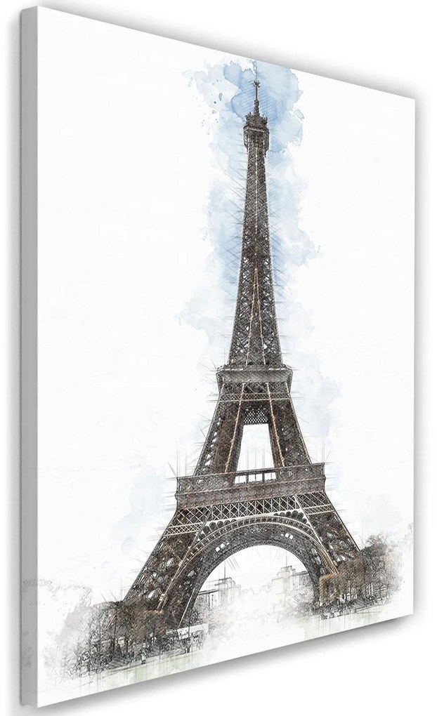Gario Vászonkép Eiffel-torony kézzel festett formában - Cornel Vlad Méret: 80 x 120 cm