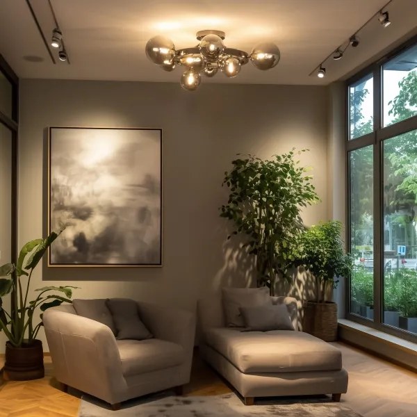 Brilagi - LED Felületre szerelhető csillár MILLA 10xG9/3W/230V fényezett króm/füstös