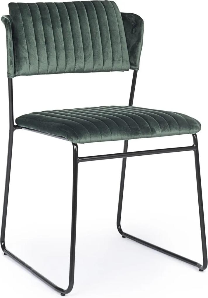 BEATRICE zöld bársony szék