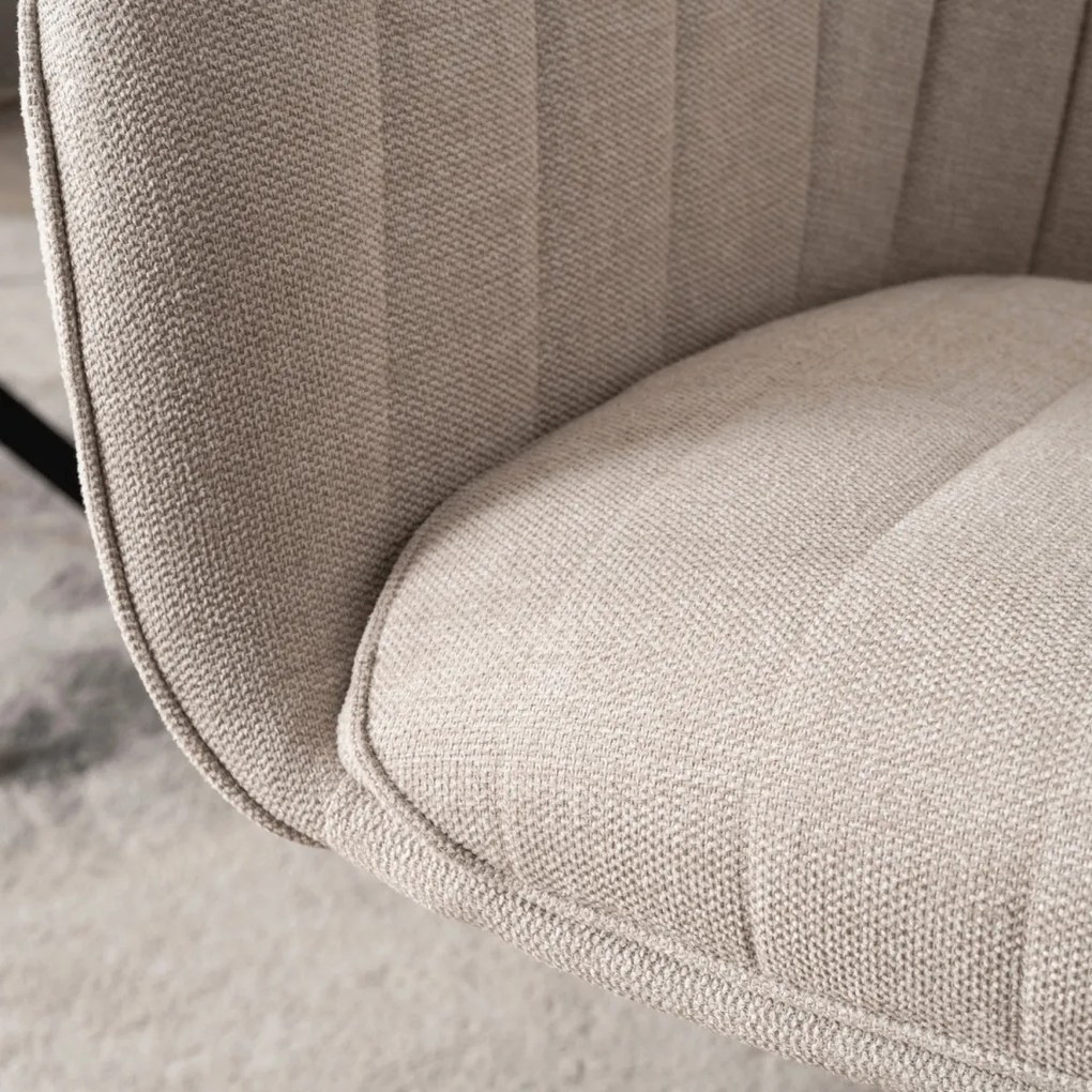 Krzesło Obrotowe MUMBAI Kremowe