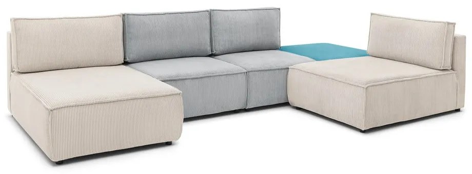 Kordbársony sarokkanapé (variálható) Nihad modular – Bobochic Paris