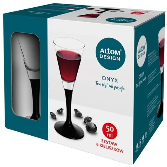 Altom Design talpas likőröspohár készlet - 6 darabos 50 ml