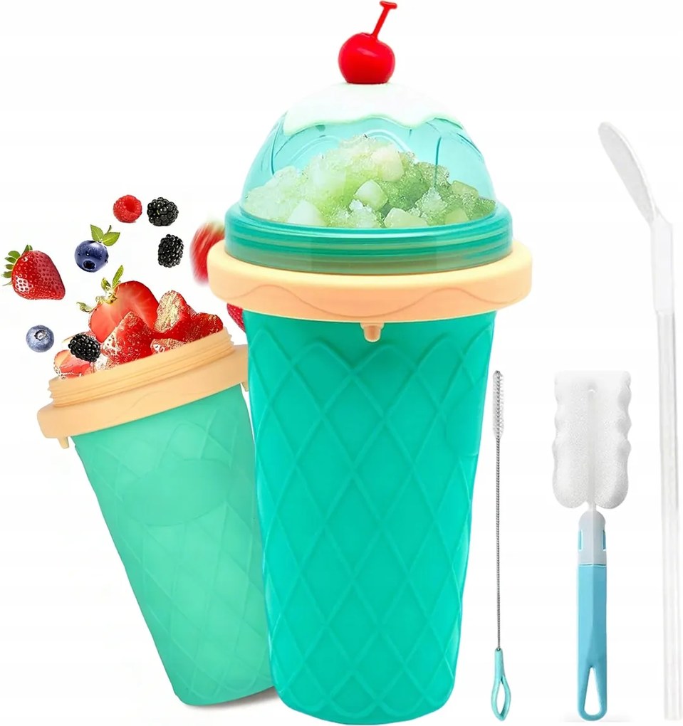 zöld Slushy Fagylalt Készítő Bögre Gránit Sorbet slushy cup 350ml
