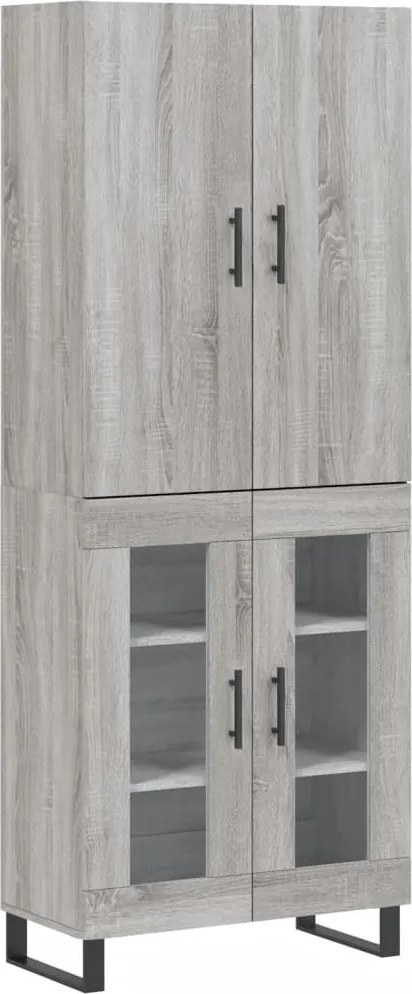 vidaXL szürke sonoma szerelt fa magasszekrény 69,5 x 34 x 180 cm