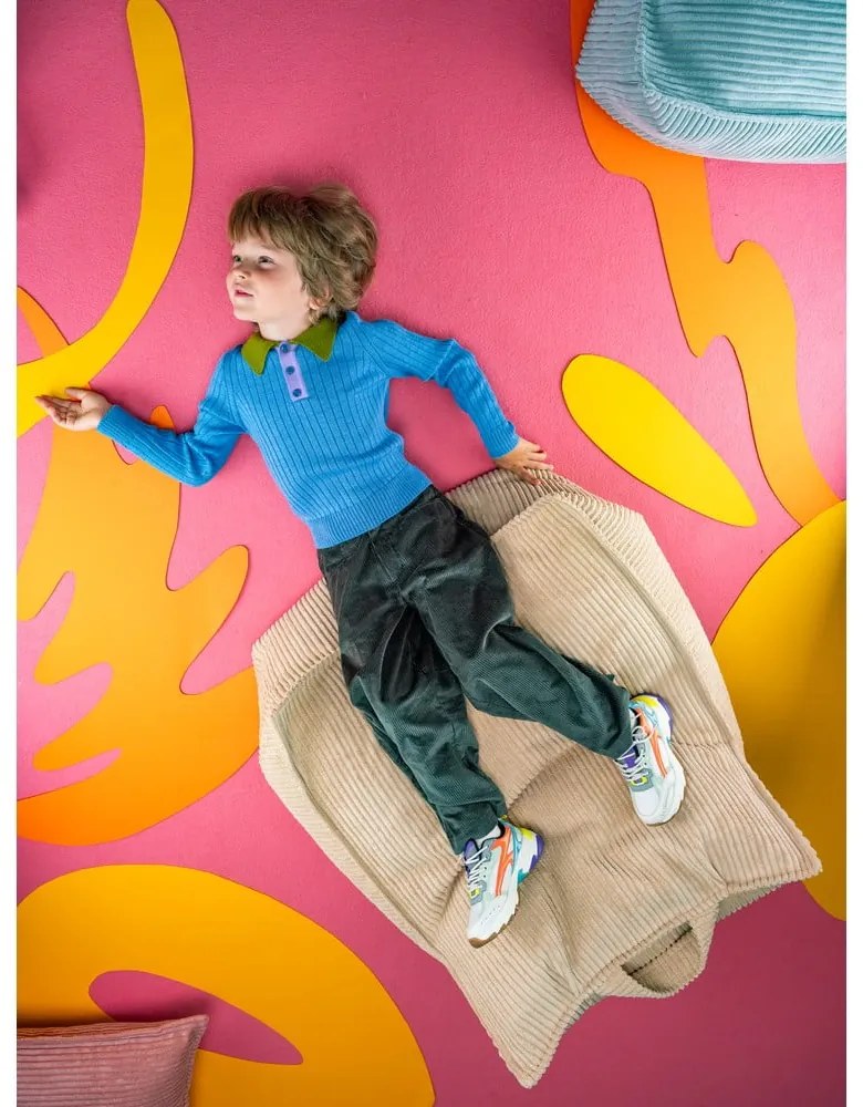 Világosbarna kordbársony gyerek babzsákfotel Chair – Wigiwama