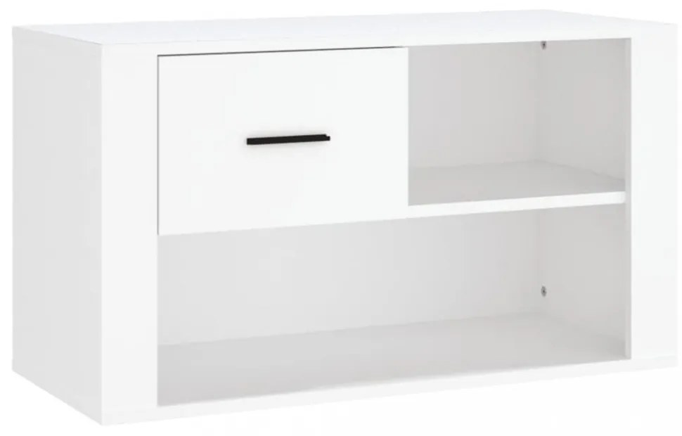 fehér szerelt fa cipősszekrény 80x35x45 cm
