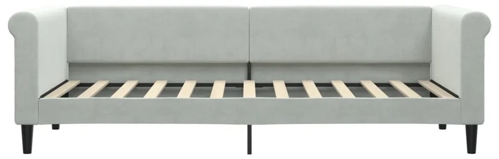világosszürke kihúzható szövet heverő 80 x 200 cm