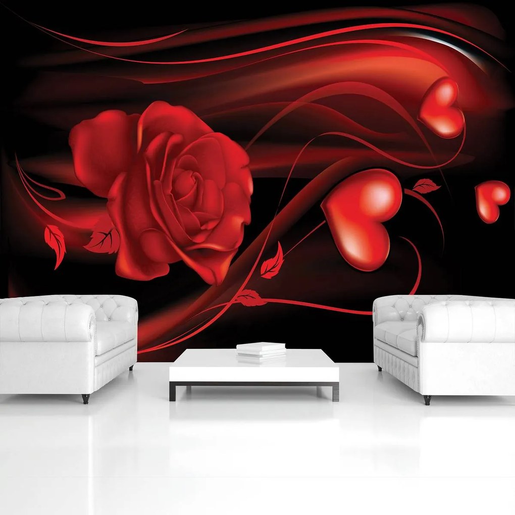 Fotótapéta - Piros szív (152,5x104 cm)