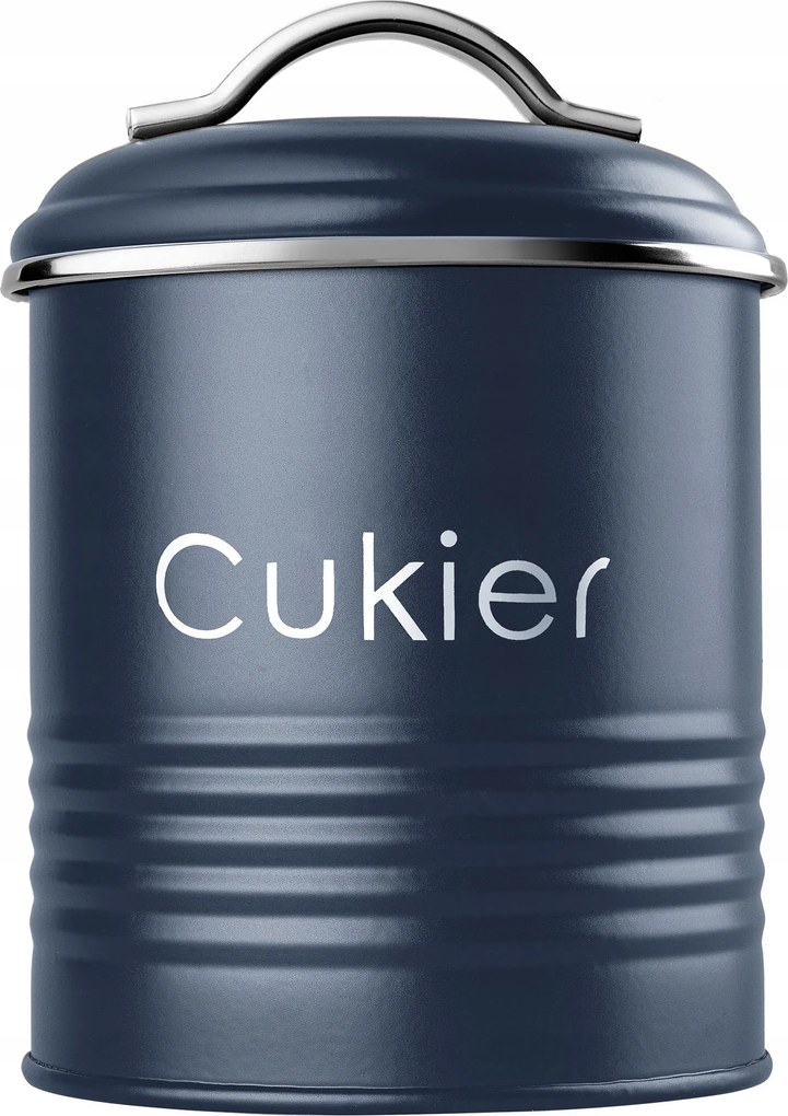 Cukortartó Rendszerező 750 ml Konyhai Fedéllel Sötétkék