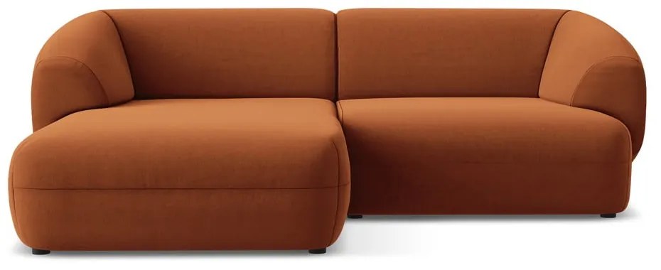 Narancssárga bársony sarokkanapé (bal oldali) Moana – Makamii