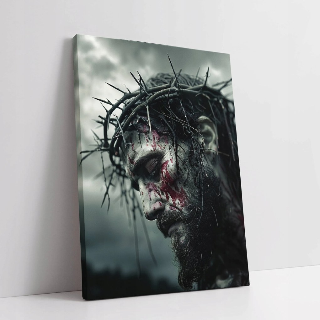 Jézus Krisztus töviskoronás vászonkép 75x100