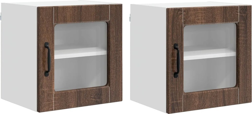vidaXL Konyhaszekrény 2 pcs Barna Tölgy 40 x 31 x 40 cm Faanyag