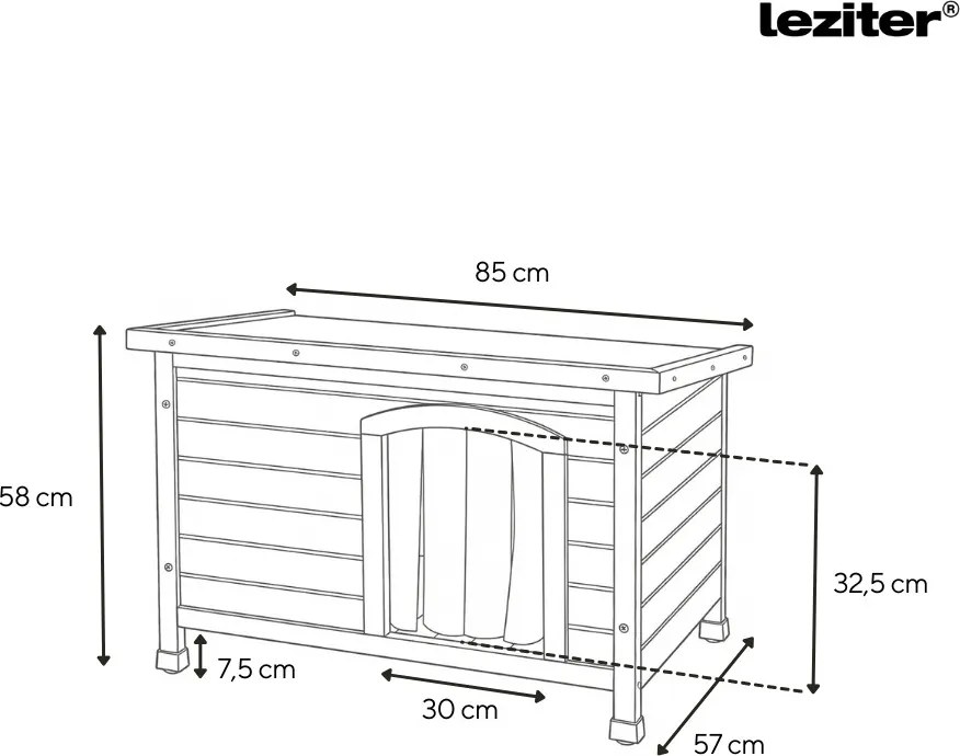 Smiley Basic kutyaház "M" 85x57x58 cm