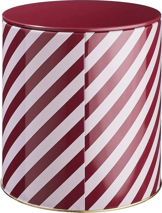 COOKIE JAR fém tárolódoboz, Candy Cane Ø13,5 cm