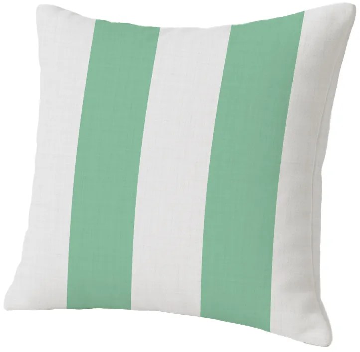 2 darabos dekoratív párnahuzat készlet STRIPES 45x45 cm, fehér-zöld