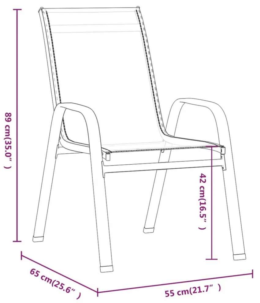 7 részes szürke és fekete kerti étkezőgarnitúra