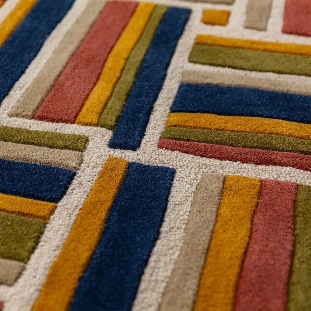 Kézi szövésű gyapjú szőnyeg 140x200 cm Lattice Shaped – Flair Rugs