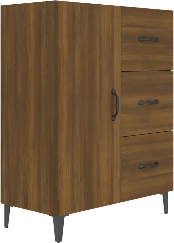 vidaXL barna tölgy színű szerelt fa tálalószekrény 69,5 x 34 x 90 cm