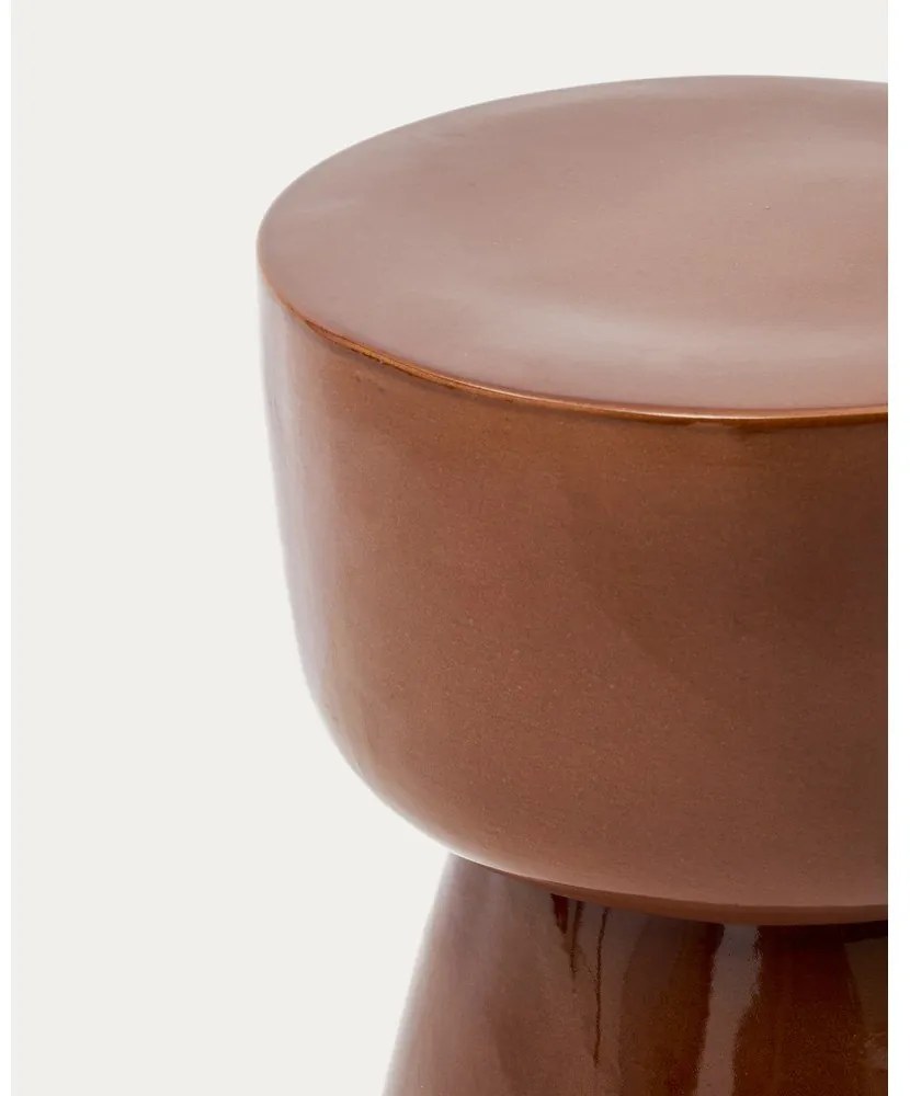 Kerámia kerek kerti tárolóasztal ø 36 cm Mesquida – Kave Home