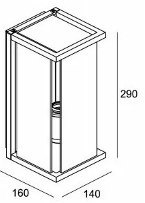 Gardino LX1466 - Kültéri fali lámpa MELISSA 1xE27/15W/230V IP54