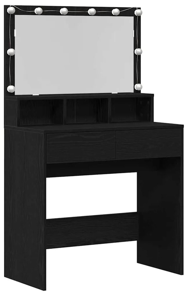 Öltözködőasztal fiókkal Musta tammi 80 x 41 x 134,5 cm Faanyag