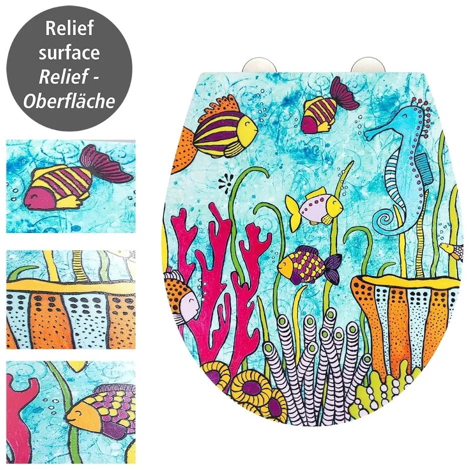 WC-ülőke automatikus záródással 37 x 44,5 cm Rollin'Art Ocean Life – Wenko