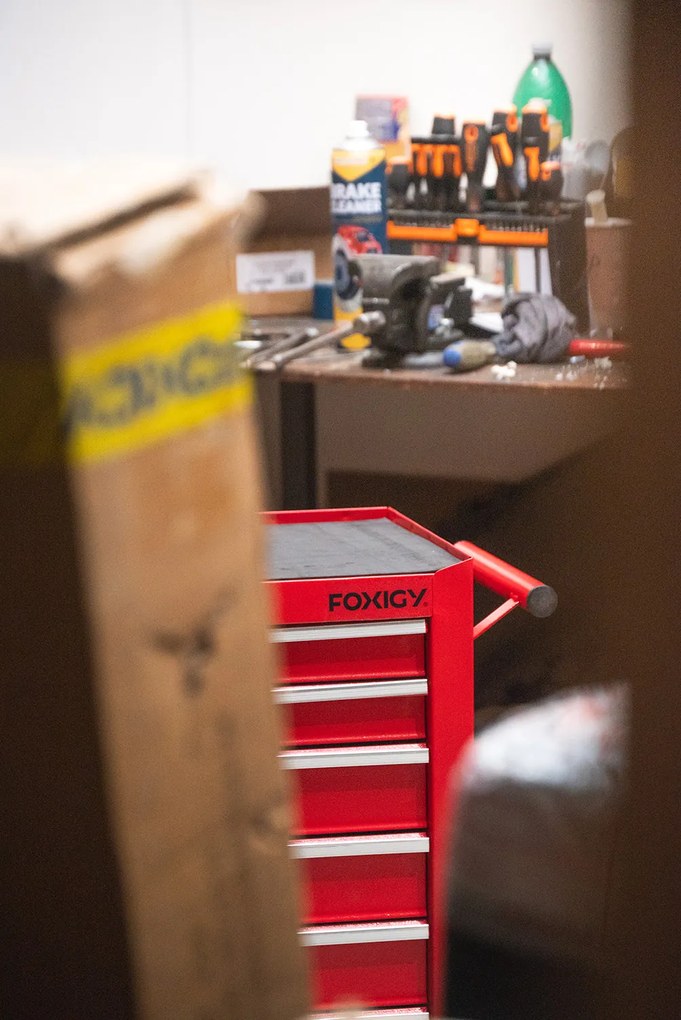 Foxigy műhelykocsi, 7 fiókos, szerszámok nélkül
