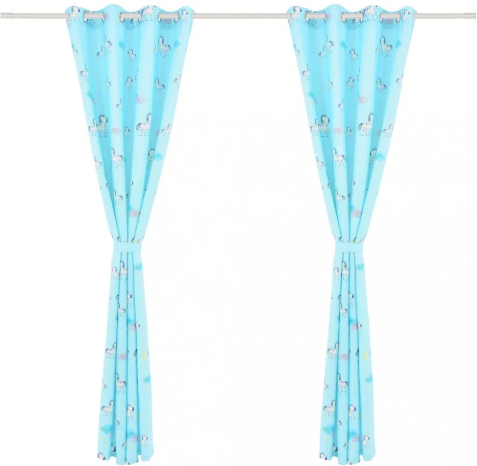 2 db zebrás gyerekszobai sötétítőfüggöny 140x240 cm