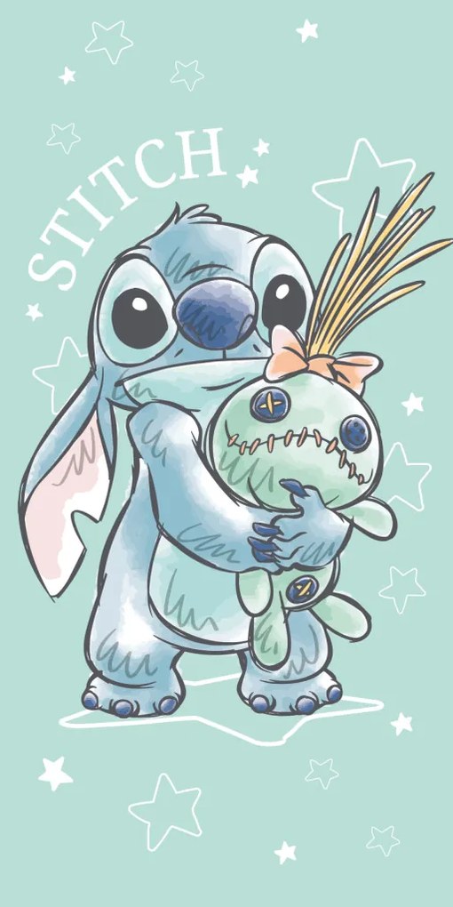 Disney Lilo és Stitch, A csillagkutya Buddies fürdőlepedő, strand törölköző 70x140cm