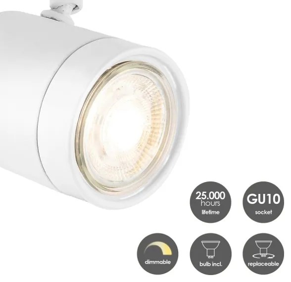LED Dimmelhető spotlámpa MANU 1xGU10/5,8W/230V fehér