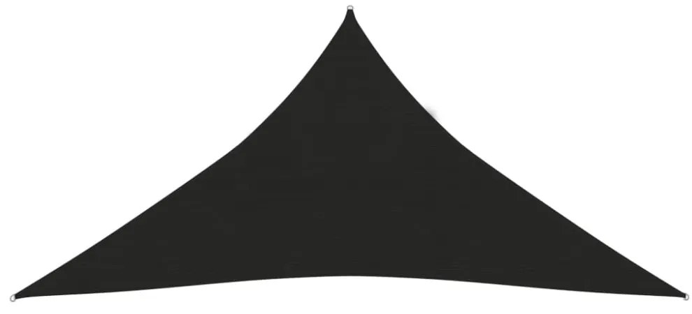 fekete HDPE napvitorla 160 g/m² 5 x 6 x 6 m