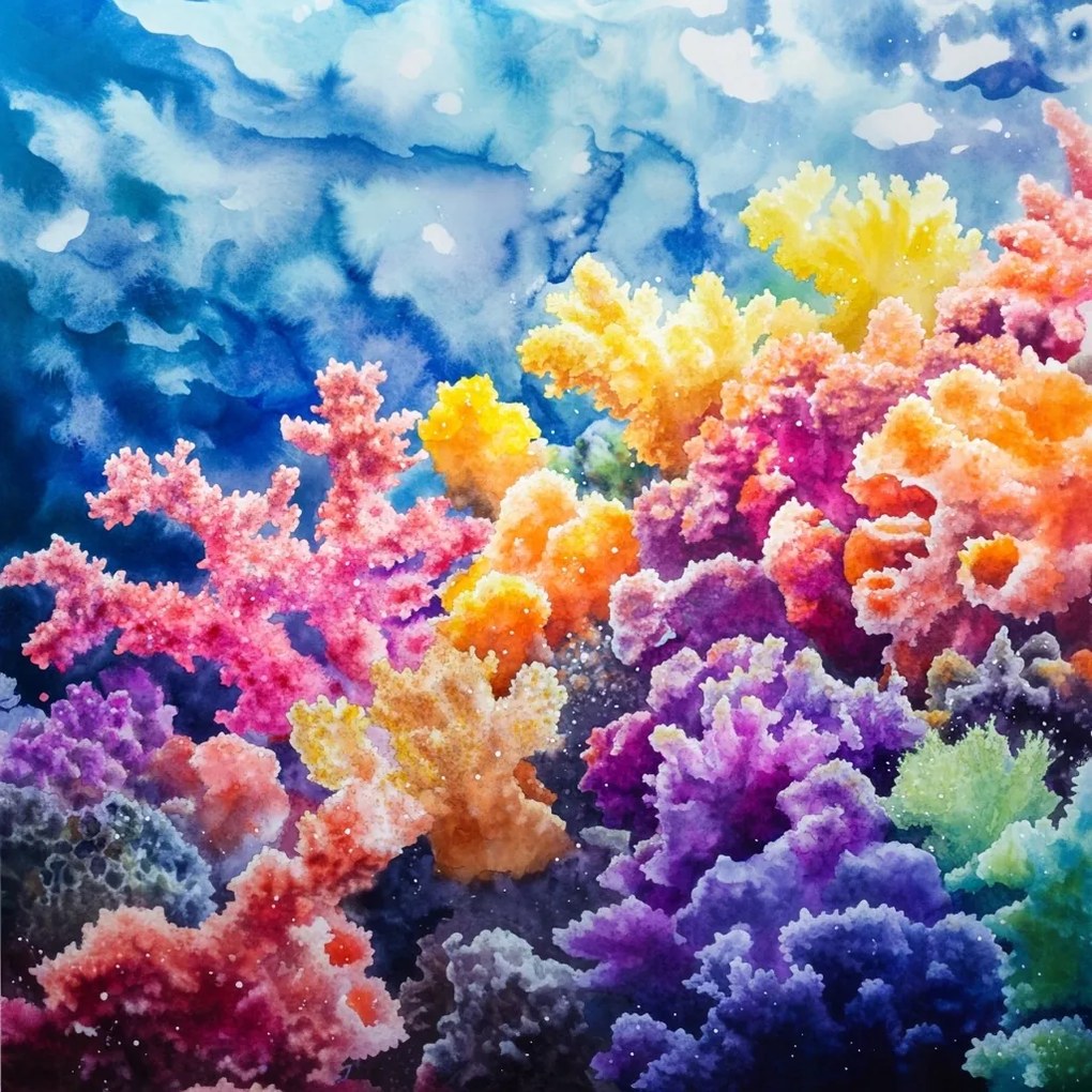 Canvas Vászonkép Természet Korallzátony Víz Alatti Élet 80x80