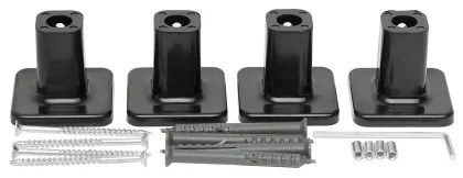 Fürdőszobai létra típusú törölközőszárító termosztáttal LARGO 541W/230V 120,6 cm IP44 fekete jobb oldali