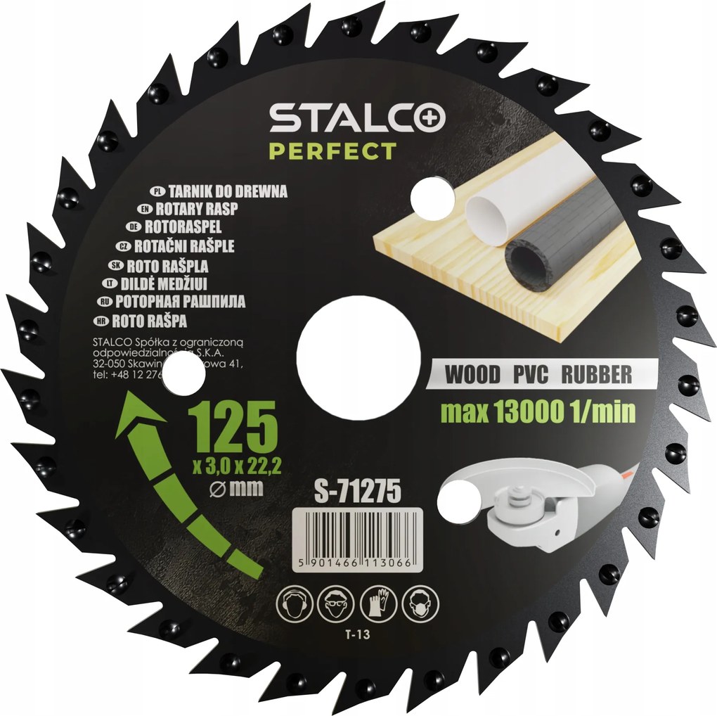 Reszelő Fűrész Vágótárcsa 230 Mm-es Sarokcsiszolóhoz Stalco