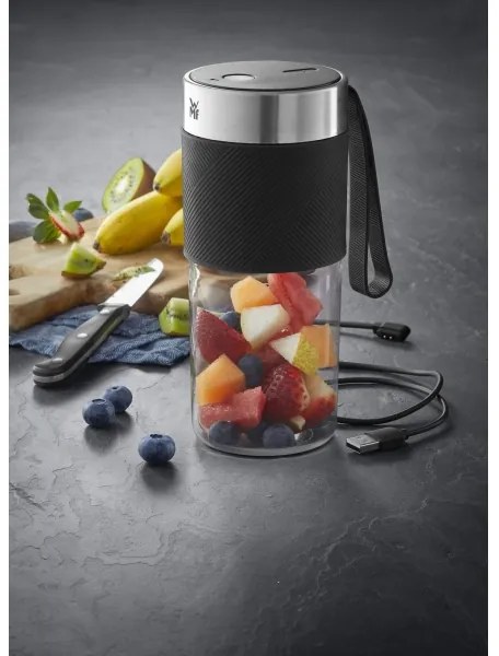 WMF - Utazó smoothie turmix KITCHENminis 50W/7,4V 1200 mAh rozsdamentes