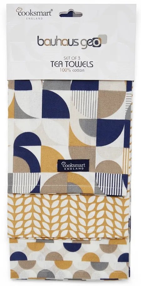 Pamut konyharuha szett 3 db-os 45x65 cm Bauhaus – Cooksmart ®