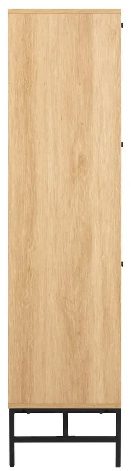 Natúr színű billenő ajtós cipőtartó tölgyfa dekorral 99x140x35 cm Albany – Actona