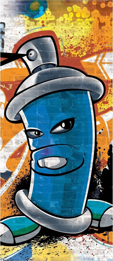 Graffiti tapéta Tégla Urban-Syk Pop-Art 91x211 tini szobába +ragasztó