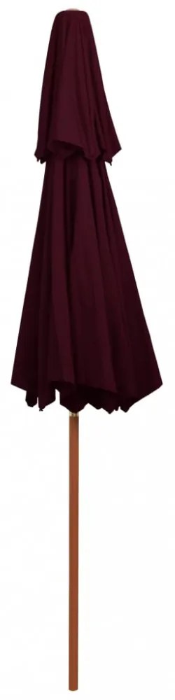 bordóvörös kétszintes napernyő farúddal 270 cm