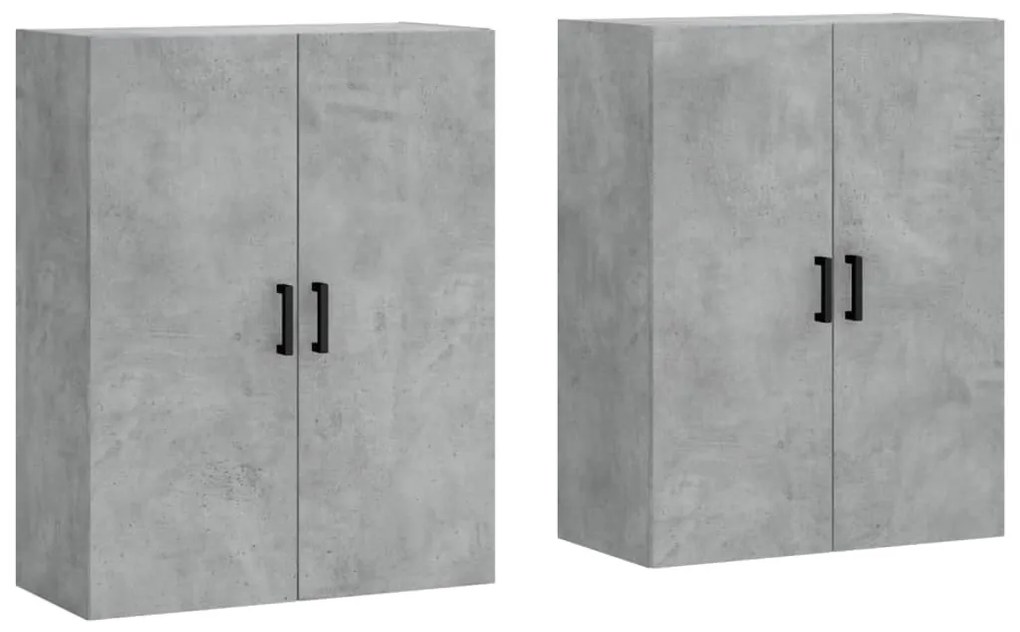 2 db betonszürke faliszekrény 69, x 34 x 90 cm
