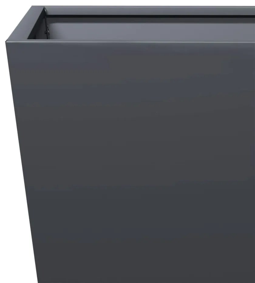 2 db antracitszürke acél kerti növénytartó 30 x 30 x 30 cm