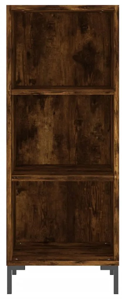 füstös tölgy színű szerelt fa magasszekrény 34,5x34x180 cm