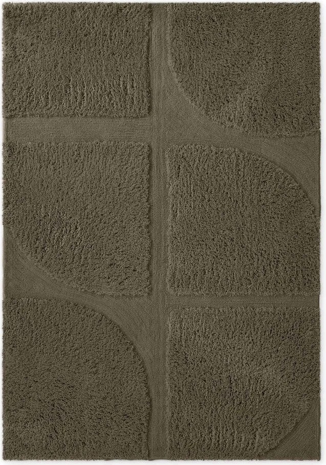 Khaki kézi szövésű szőnyeg 120x180 cm Lambeth Jasper – Ted Baker