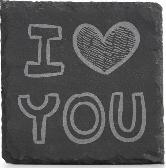 Alátét x4 Kő Bögre Alatt I Love You Ajándék Valentin nap Nőnap