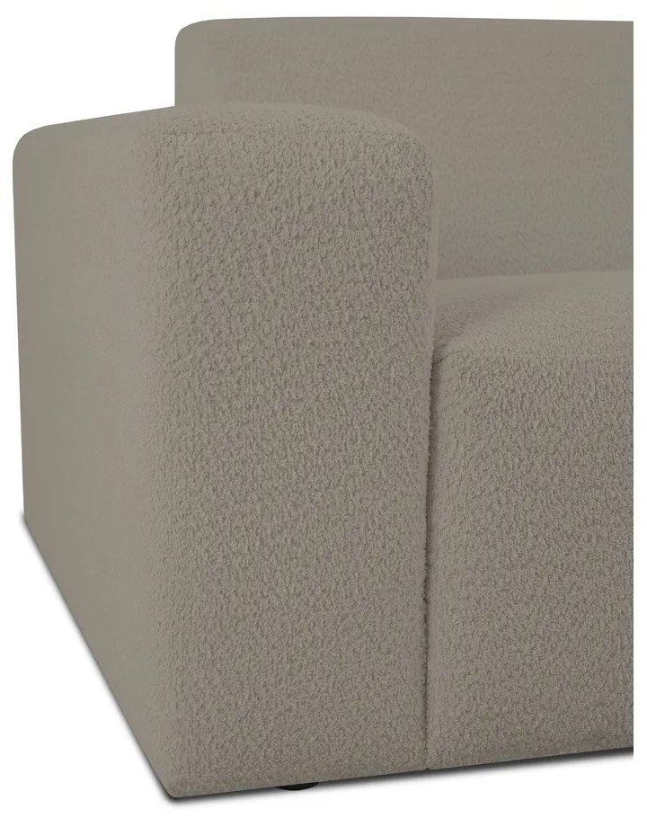 Világosbarna buklé sarokkanapé (jobb oldali) Roxy – Scandic